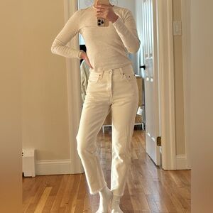 Levi’s Classic Cream Straight Crop Women's Jeans